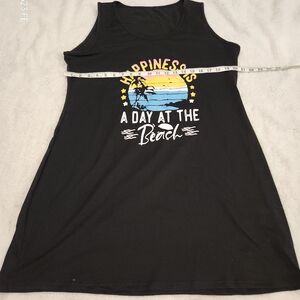 Black Sleeveless Graphic Tee